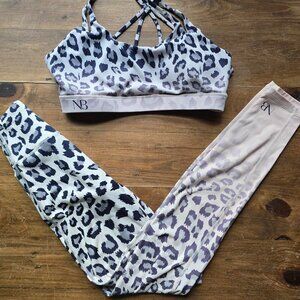 Noireblanc Gradient Leopard Sportsbra & Leggings M/XS